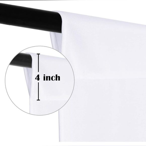 🔸️NIB White 8x10 Ft Soft Fabric Photography Backdrop #1 - Picture 6 of 6